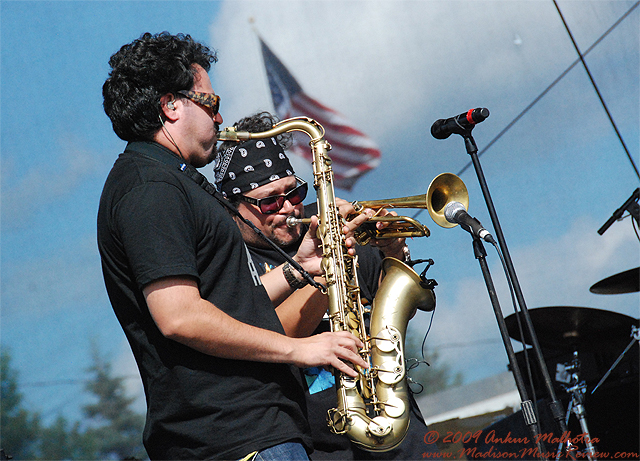 Ozomatli at 10,000 Lakes Festival, July 25, 2009 - photo by Ankur Malhotra