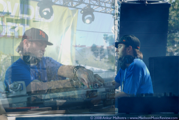 Justin Long, Egyptian Lover, Joris Voorn, Beatport and Red Bull stages, Movement 2008, Detroit - photo by Ankur Malhotra