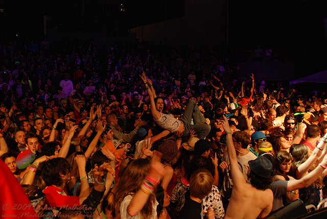 Crowdsurfing at Bassnectar at Movement 2009 - photos by Ankur Malhotra