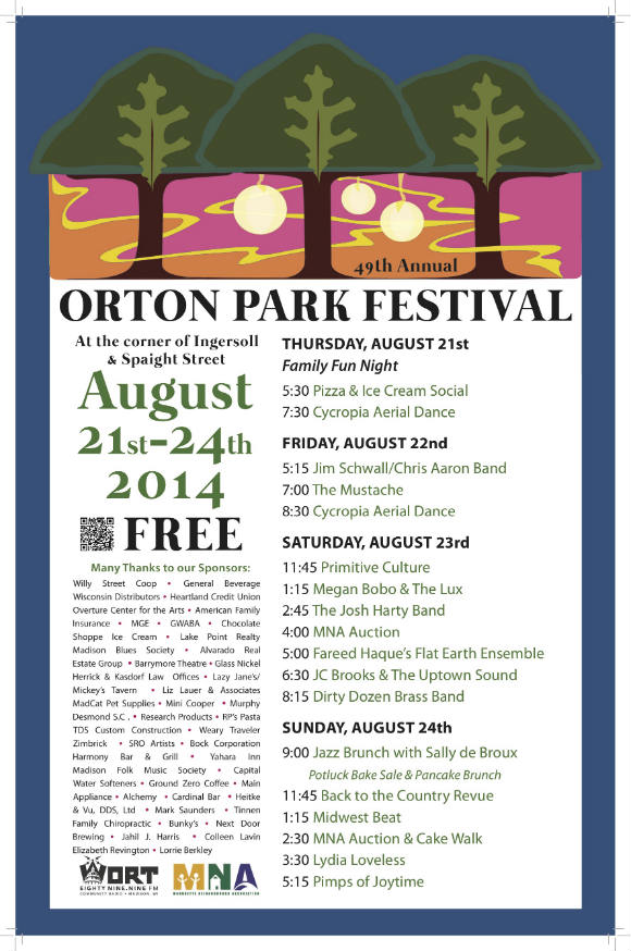 ORTON PARK FESTIVAL (49th edition) - Thu., August 21, 2014 - Orton Park