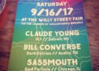 CLAUDE YOUNG - Sat., September 16, 2017 - Willy Street - Madison
